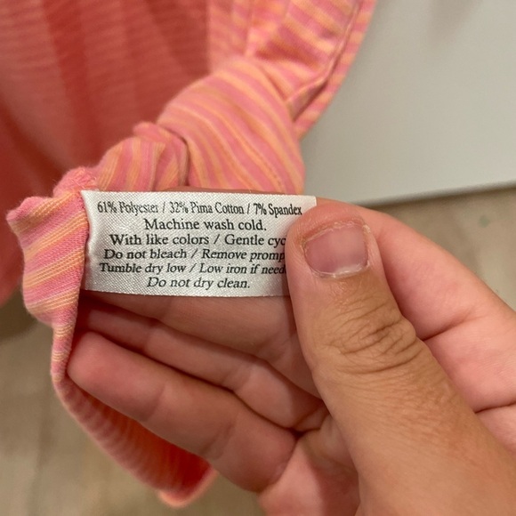 Criquet Men's Coral Striped Shirt - Picture 6 of 11